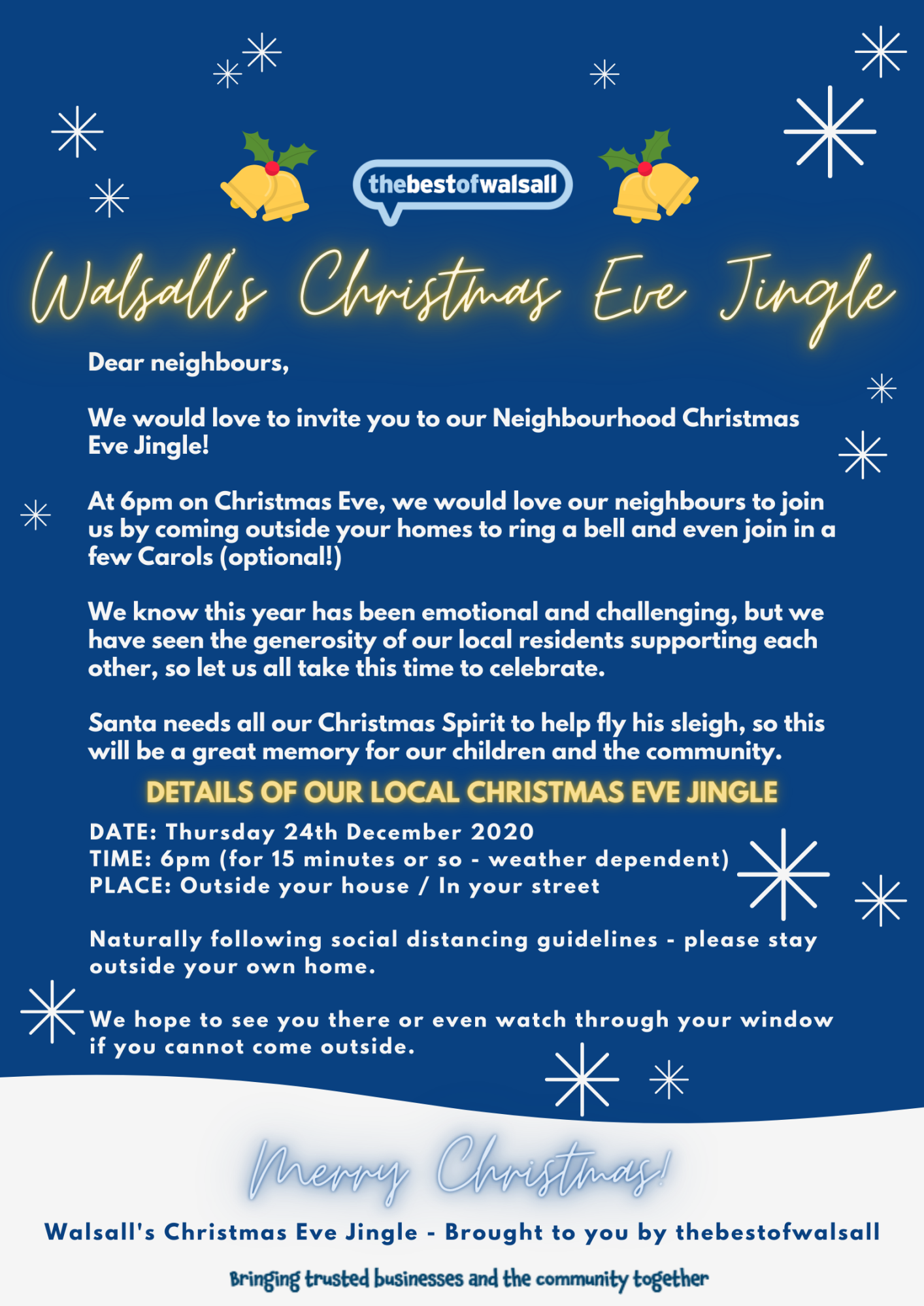 Walsall's Christmas Eve Jingle Celebrating Christmas in our Community